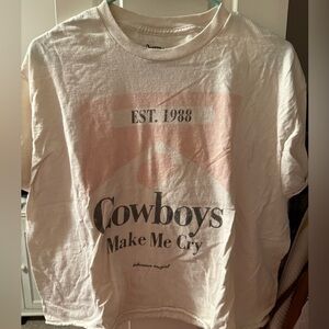 Cowboys Make Me Cry Kids Tee - White